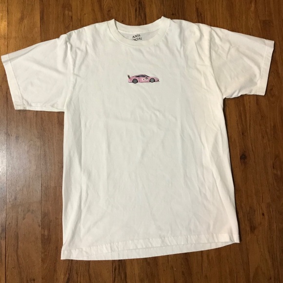 Anti Social Social Club T Shirt Pink Porche Car L - Picture 5 of 5